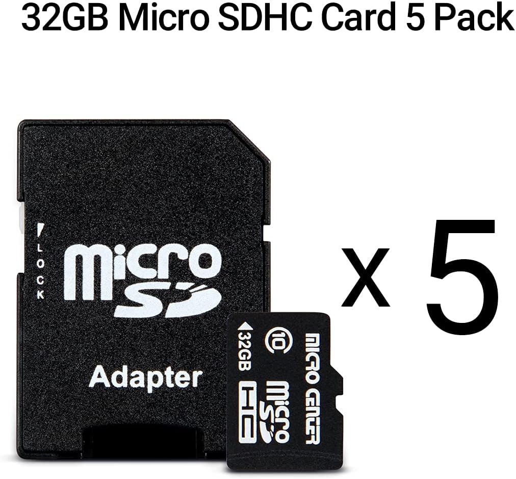 Micro Center 32GB Class 10 MicroSDHC Flash Memory Card with Adapter for Mobile Device Storage Phone, Tablet, Drone & Full HD Video Recording - 80MB/s UHS-I, C10, U1 (5 Pack) - Image 2