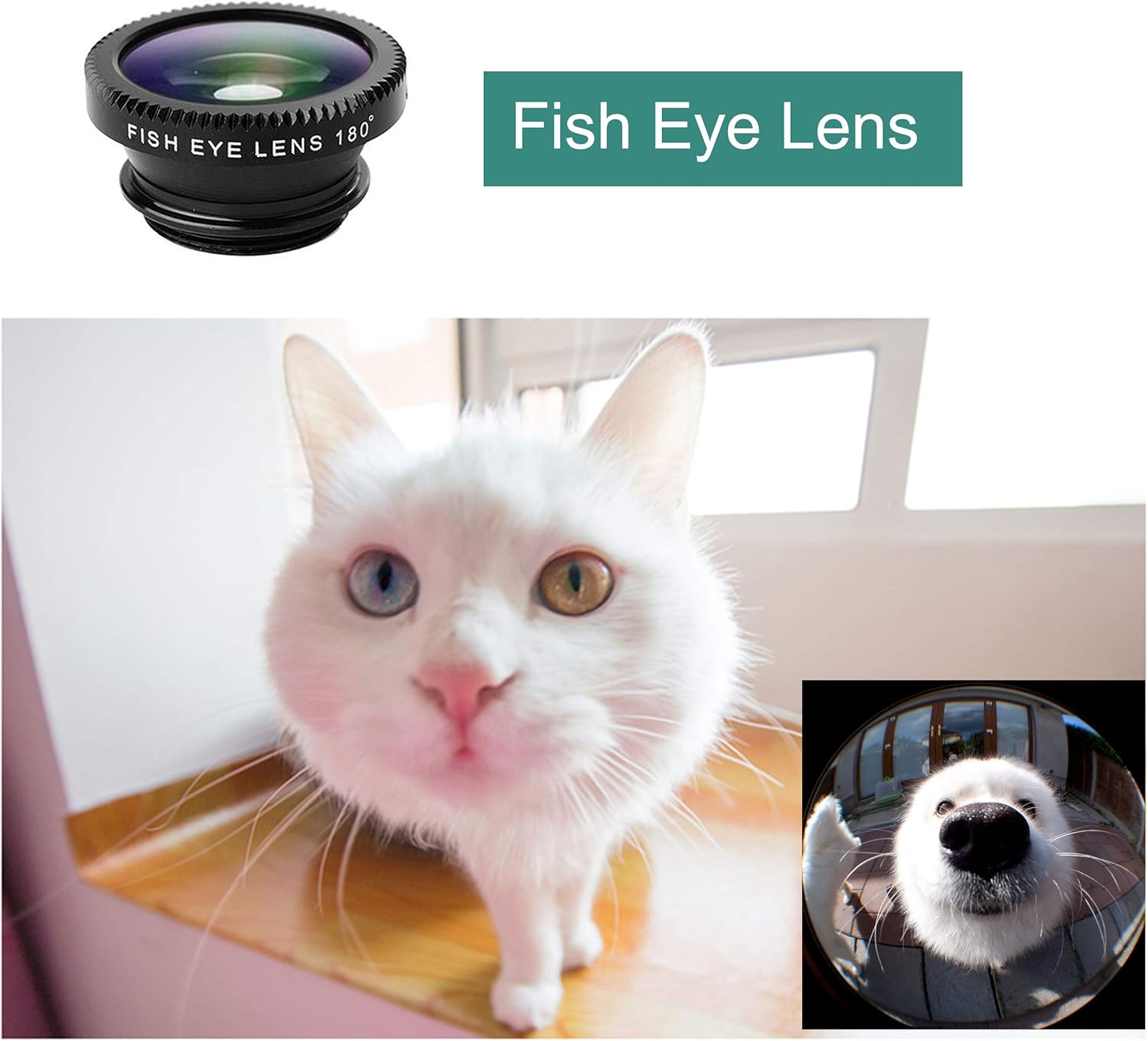 Phone Lens,by Ailun,3 in 1 Clip on 180 Degree Fish Eye Lens+0.65X Wide Angle+10X Macro Lens,Universal HD Camera Lens Kit for Mobile Phone,Cellphone,Smart Phone - Image 5